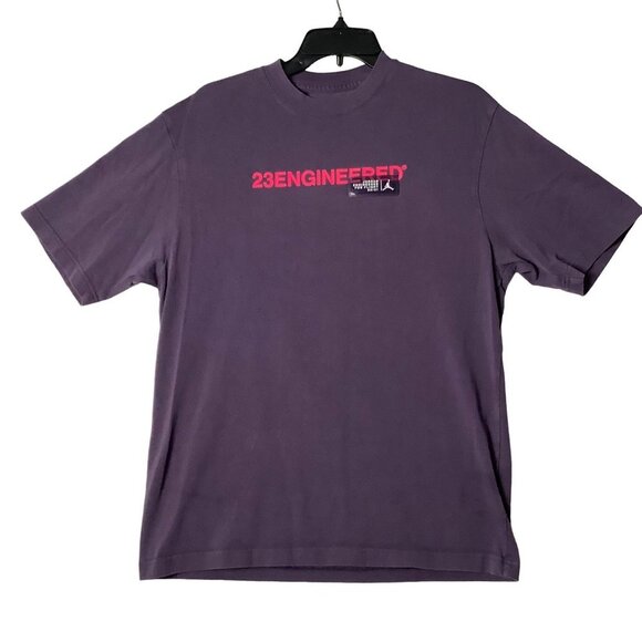Jordan Other - JORDAN 23 ENGINEERED Men Medium Short Sleeve Crew Dark Raisin Hyper Pink Shirt